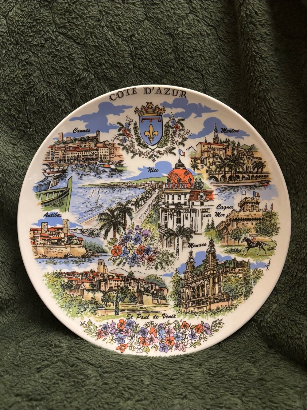 Cote d'Azur Decorative Souvenir Plate